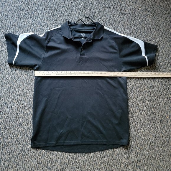 Eastbay Performance Black and White Golf Shirt Size Large - Picture 8 of 10
